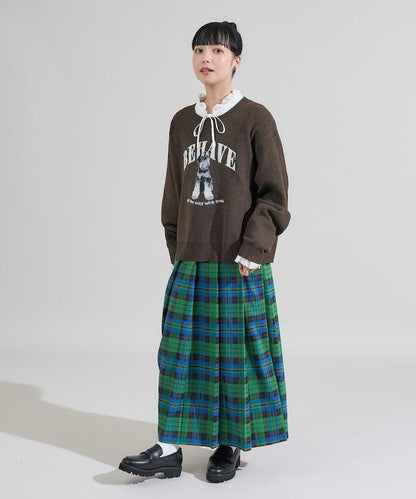 格紋百褶裙