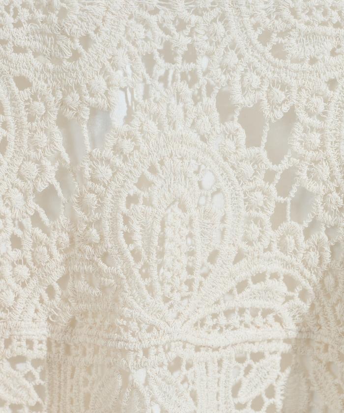 蕾絲背心套裝 長袖