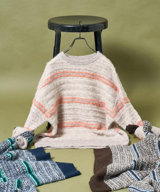 圖案多色針織套頭衫