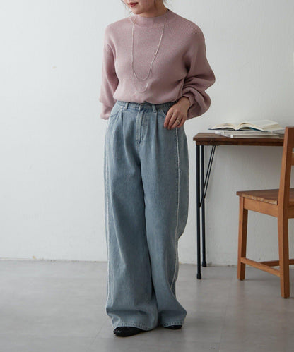 亮片羅紋針織衫