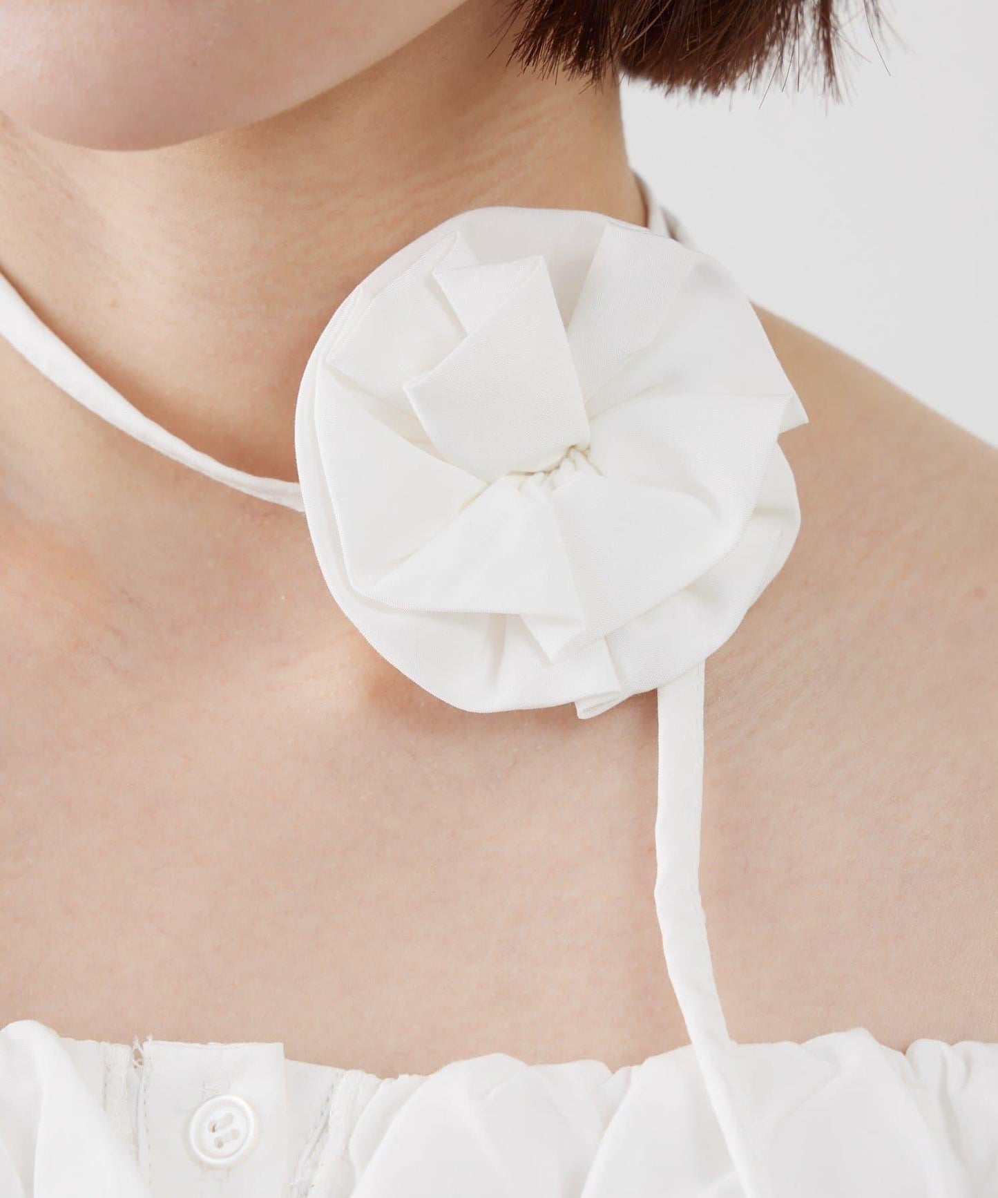 【mystic】[mline]玫瑰花頸帶襯衫