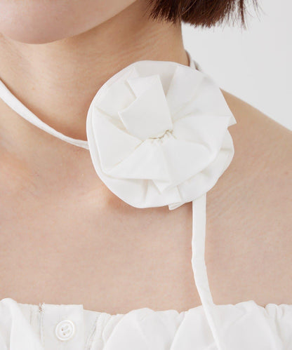 【mystic】[mline]玫瑰花頸帶襯衫