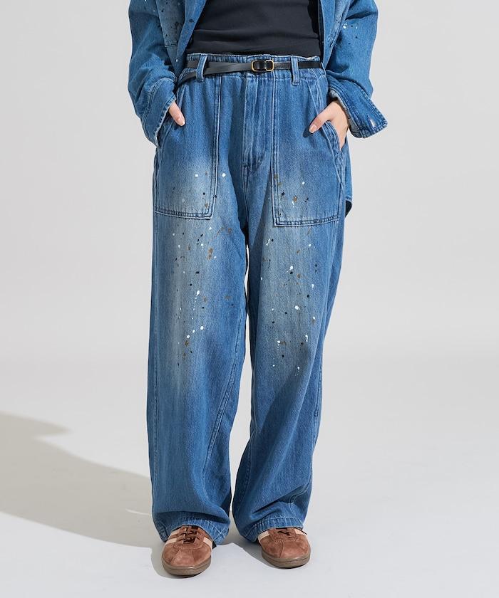 塗鴉工藝工裝褲＜可搭配套裝＞