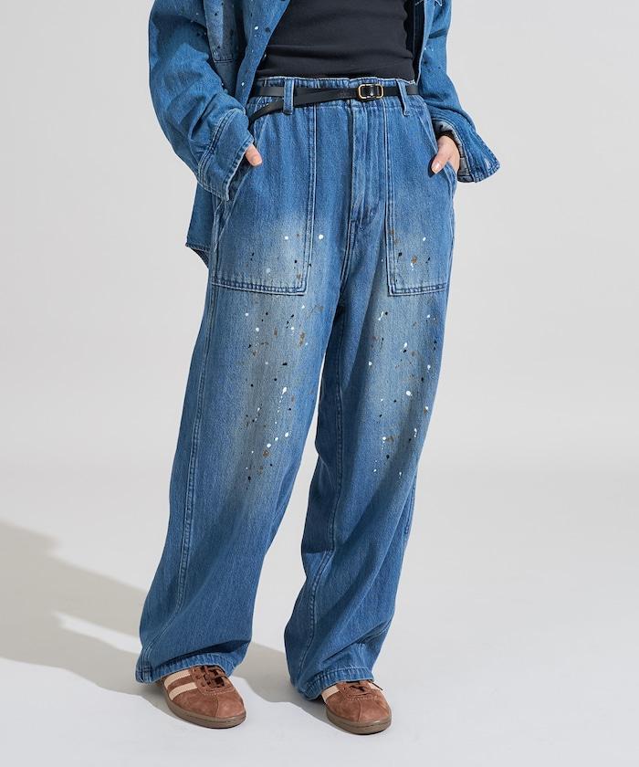 塗鴉工藝工裝褲＜可搭配套裝＞