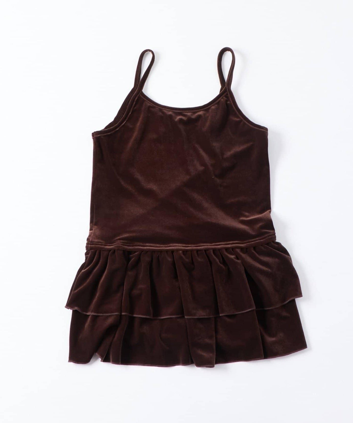 【WHO'S WHO gallery】天鵝絨荷葉邊長款上衣