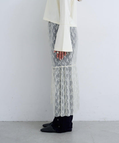 【Kastane】B 蕾絲裹身半身裙