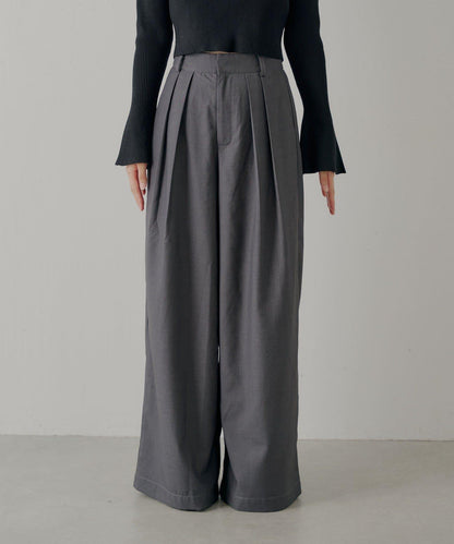 【SALON by Chico】可拆卸荷葉邊寬鬆休閒褲