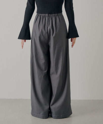 【SALON by Chico】可拆卸荷葉邊寬鬆休閒褲