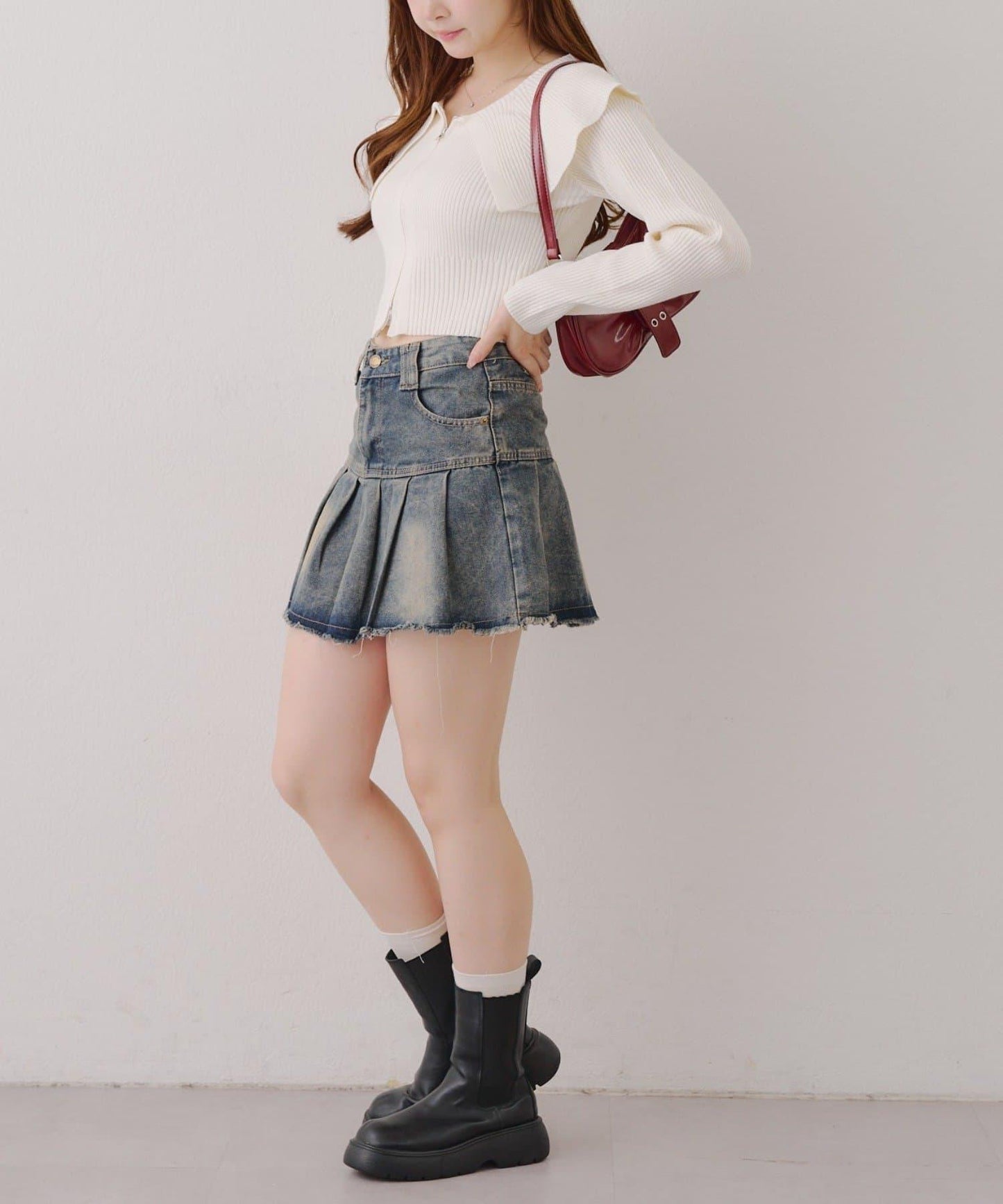 顯瘦顯華麗【RMAF】大翻領拉鍊開衫