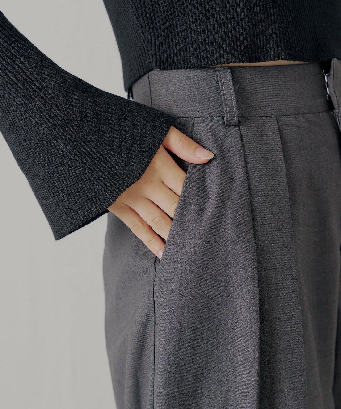 【SALON by Chico】可拆卸荷葉邊寬鬆休閒褲