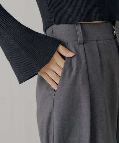 【SALON by Chico】可拆卸荷葉邊寬鬆休閒褲