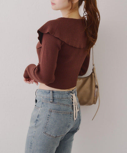 顯瘦顯華麗【RMAF】大翻領拉鍊開衫