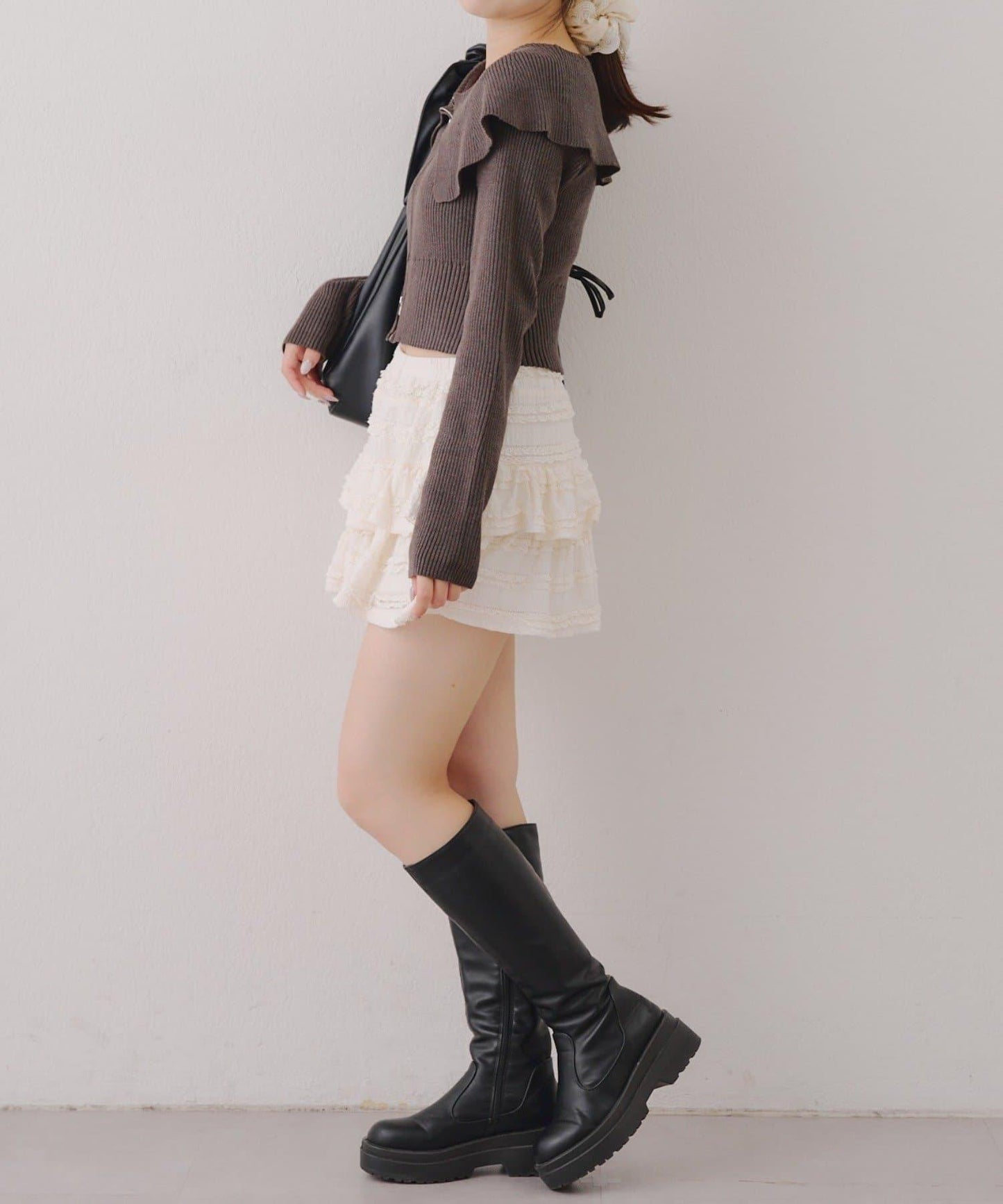 顯瘦顯華麗【RMAF】大翻領拉鍊開衫