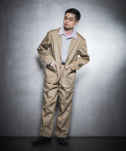 聯名 SMU KP10夾克 & PT-38套裝 2褶寬鬆長褲套裝