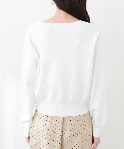 珍珠紐釦針織開衫