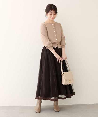 珍珠紐釦針織開衫