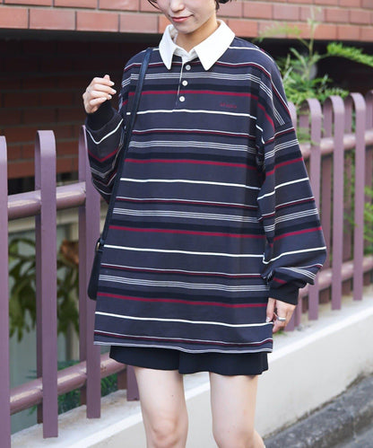 【GEVACO】多色條紋橄欖球衫