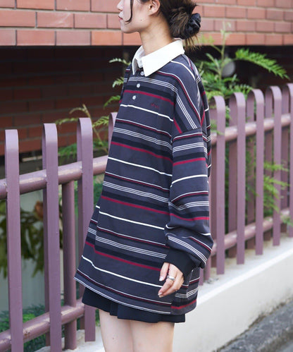 【GEVACO】多色條紋橄欖球衫