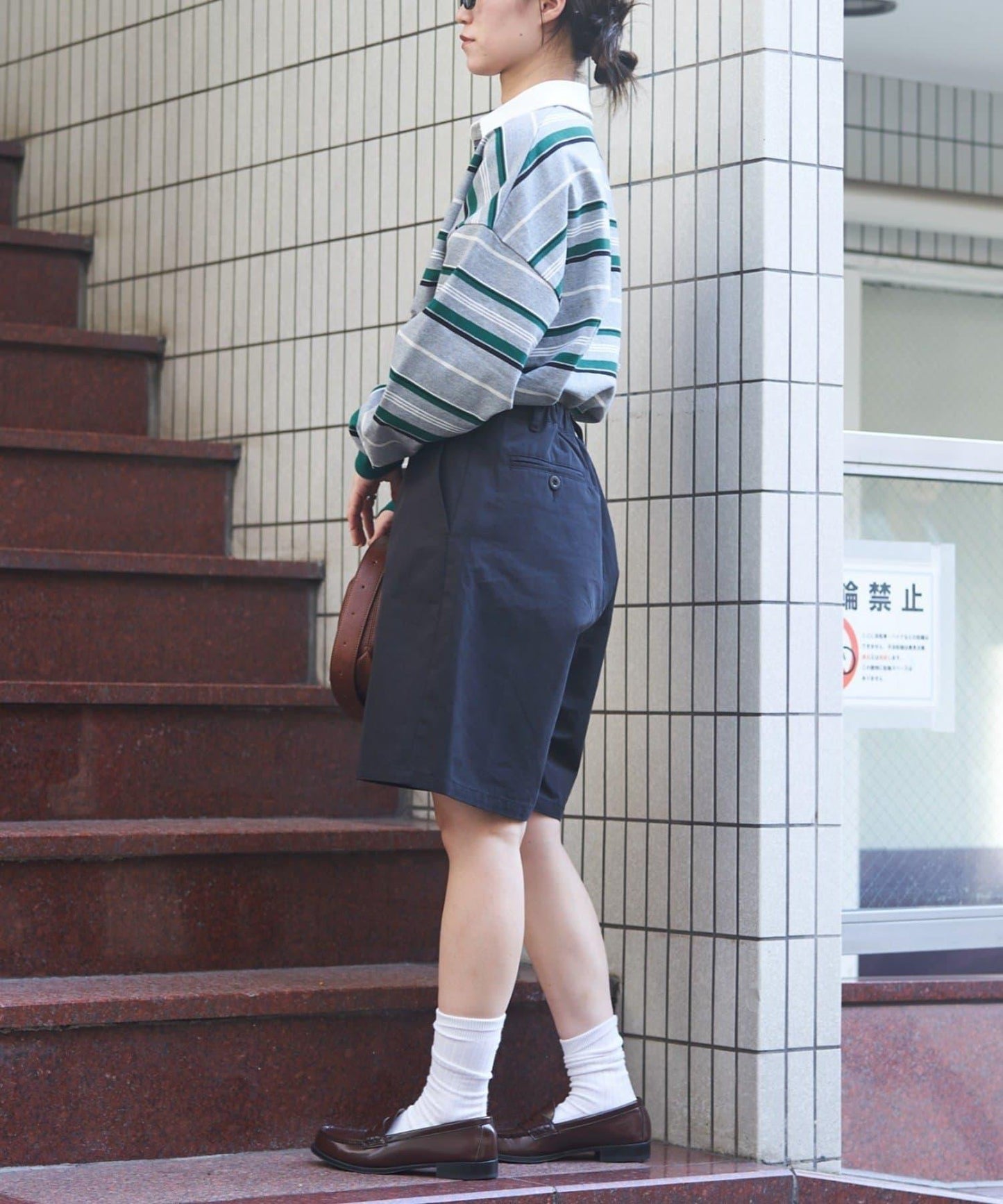 【GEVACO】腰部標籤裝飾中褲