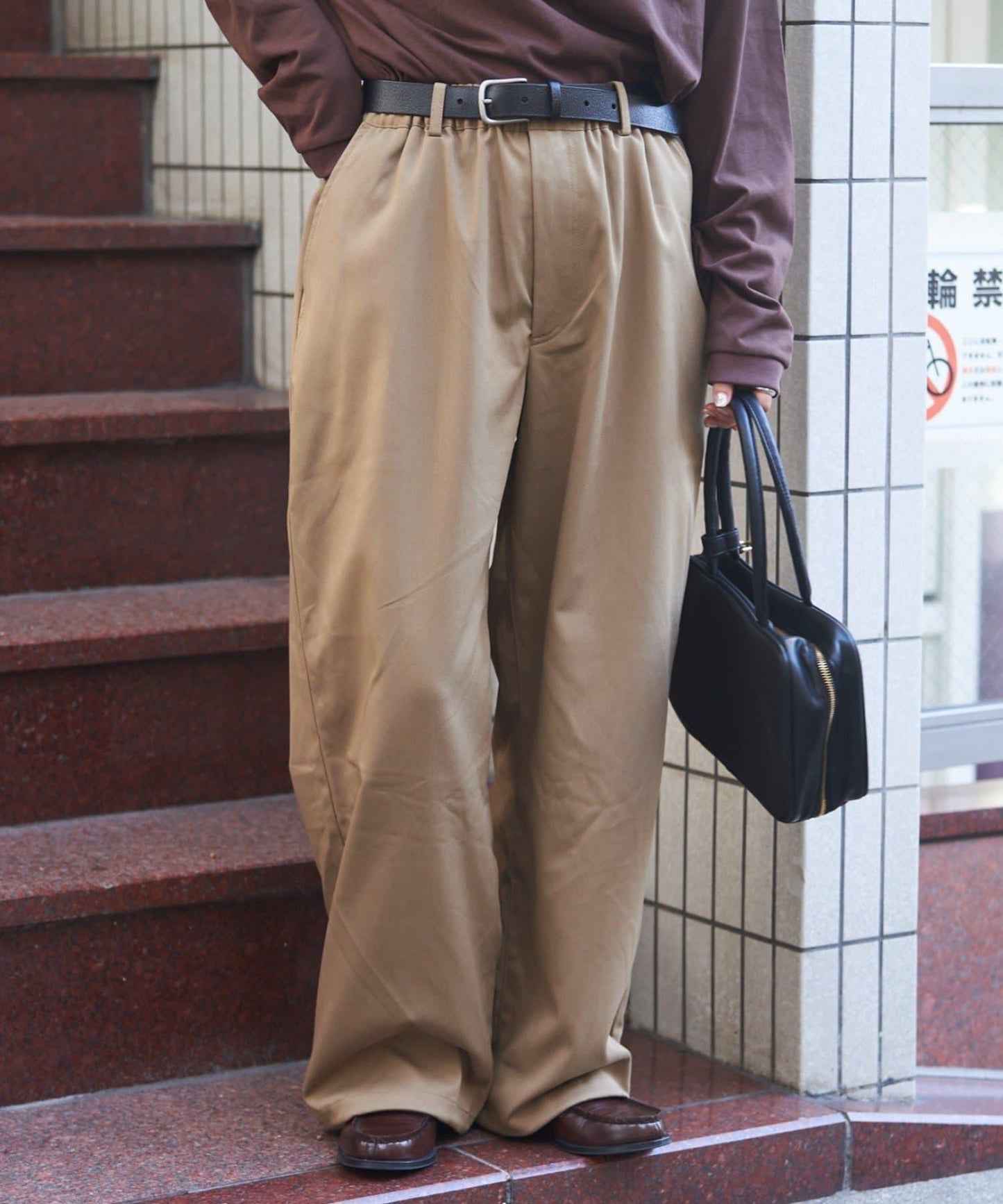 【GEVACO】抽繩休閒西裝褲