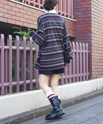 【GEVACO】多色條紋橄欖球衫