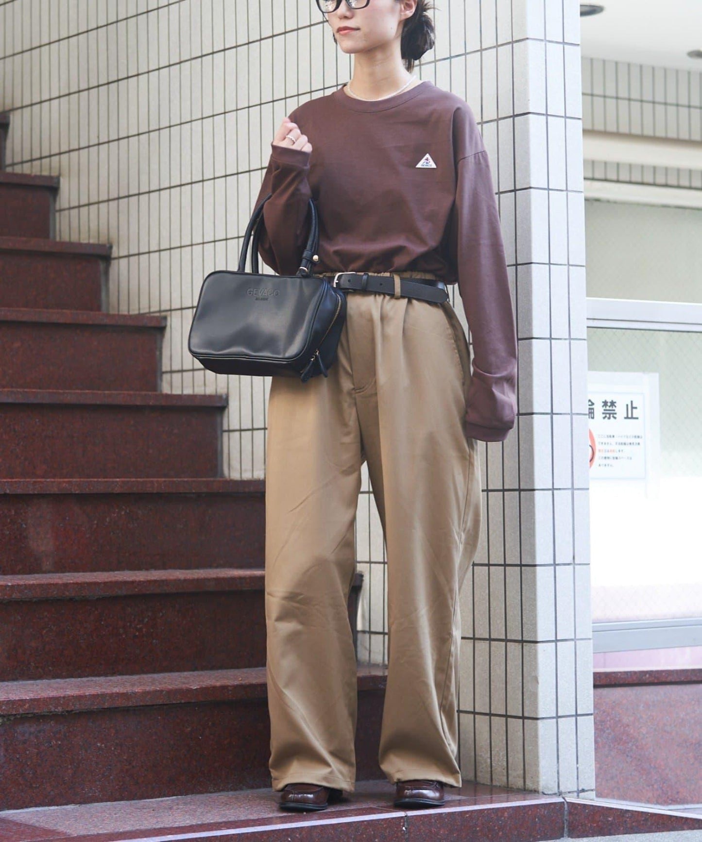 【GEVACO】抽繩休閒西裝褲