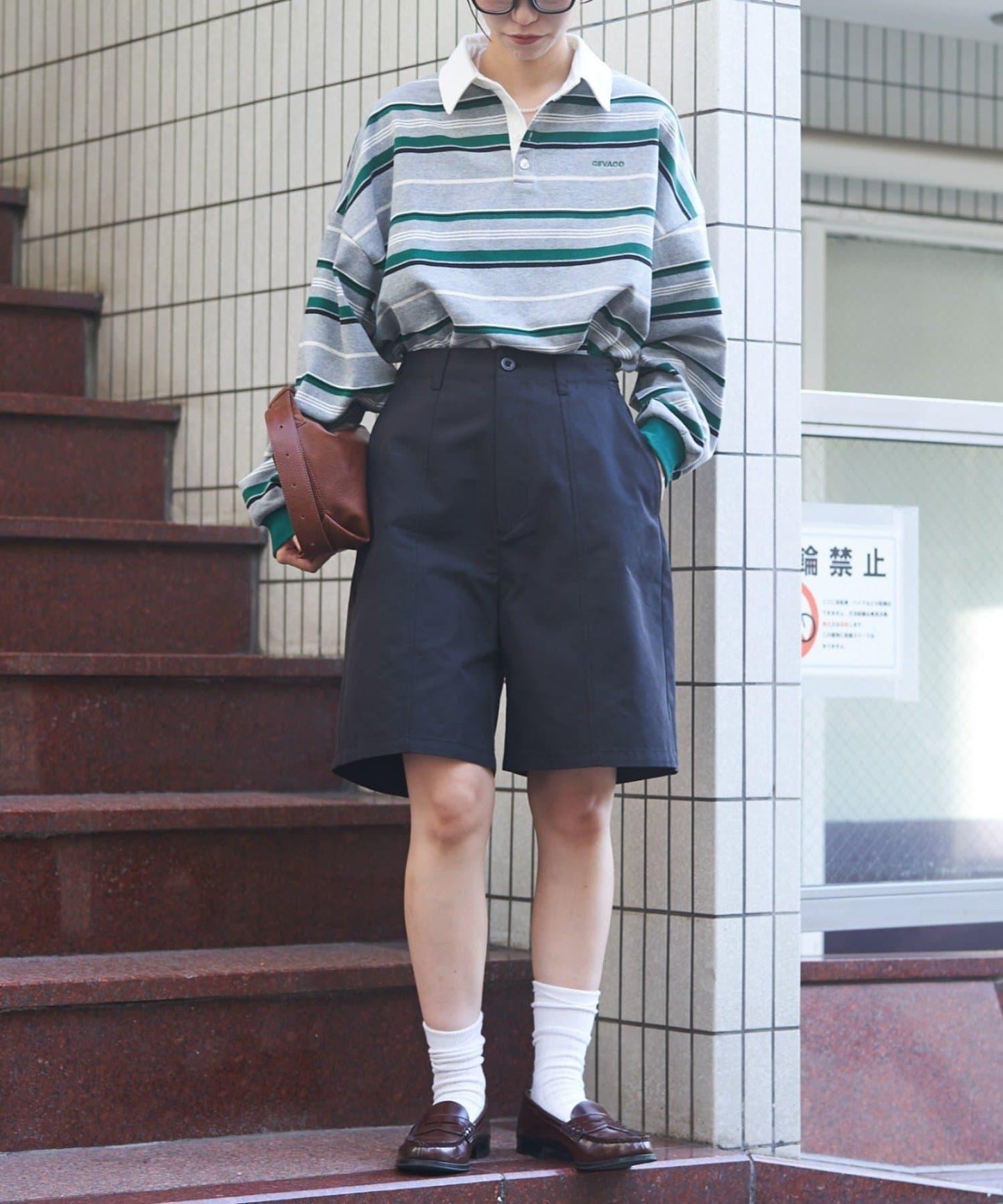 【GEVACO】多色條紋橄欖球衫