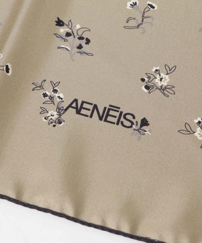 AENEIS花卉印花絲質圍巾