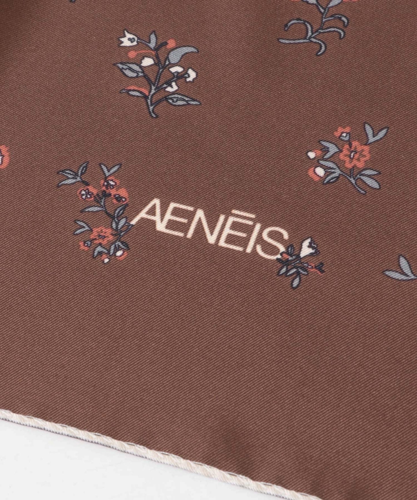 AENEIS花卉印花絲質圍巾