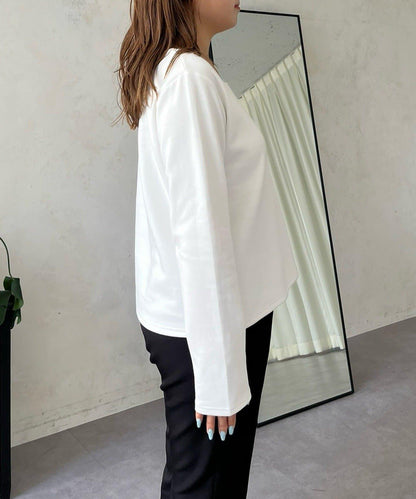 【MOMO】方領長袖T恤