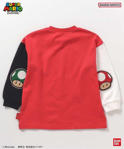 超級馬里奧 肘部補丁T恤