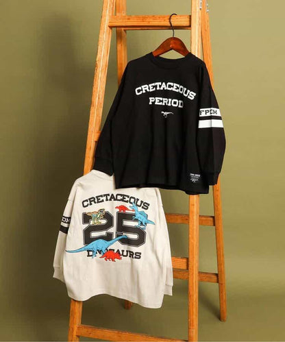 福井縣立恐龍博物館聯名數字長袖T恤（兒童尺碼）