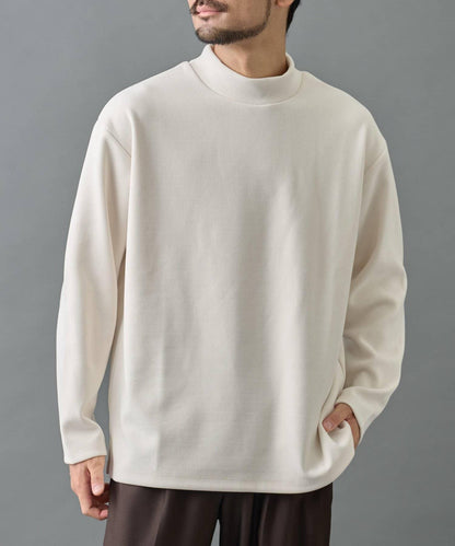 【AW】剪裁絨面高領套頭衫