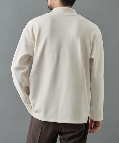 【AW】剪裁絨面高領套頭衫