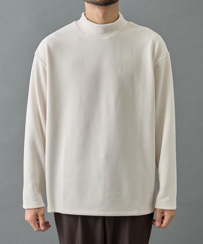 【AW】剪裁絨面高領套頭衫