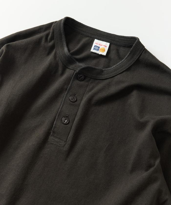 10.5盎司加厚亨利領長袖T恤