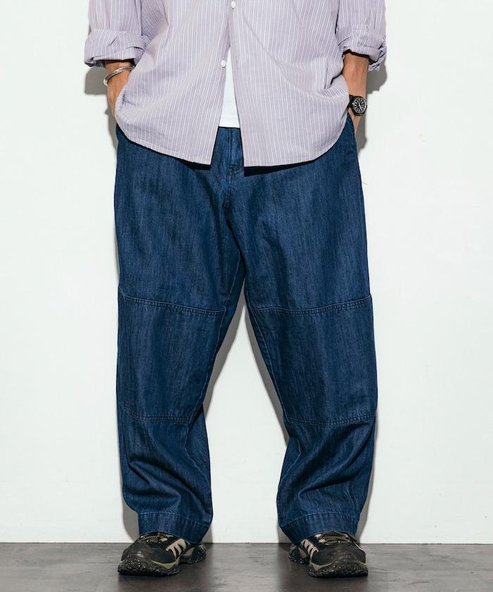 特別款牛仔獵裝雙膝工裝褲