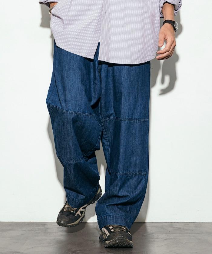 特別款牛仔獵裝雙膝工裝褲