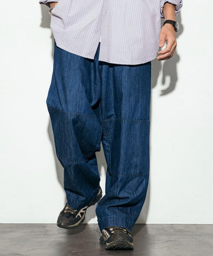 特別款牛仔獵裝雙膝工裝褲