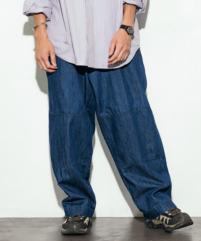 特別款牛仔獵裝雙膝工裝褲