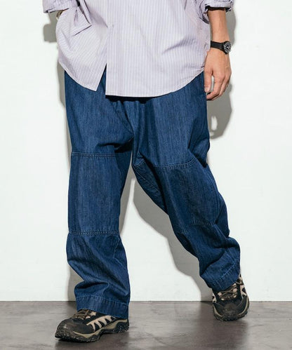 特別款牛仔獵裝雙膝工裝褲