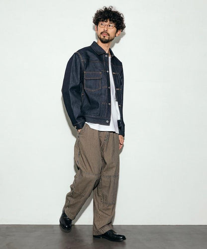 特別款牛仔獵裝雙膝工裝褲