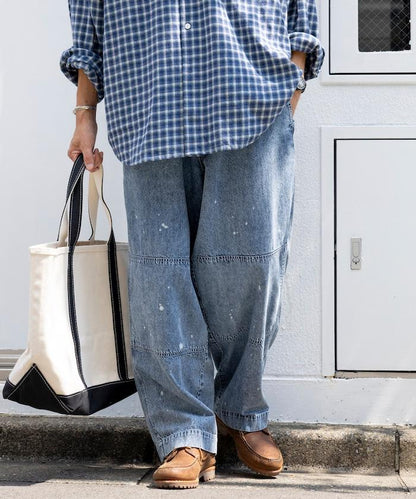 特別款牛仔獵裝雙膝工裝褲