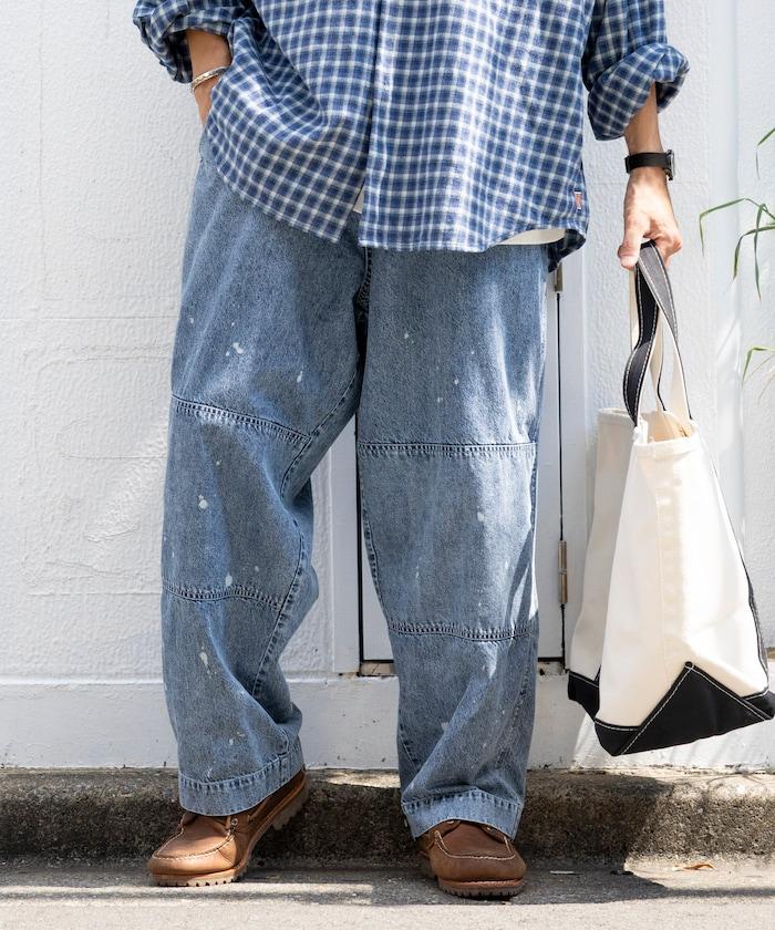 特別款牛仔獵裝雙膝工裝褲