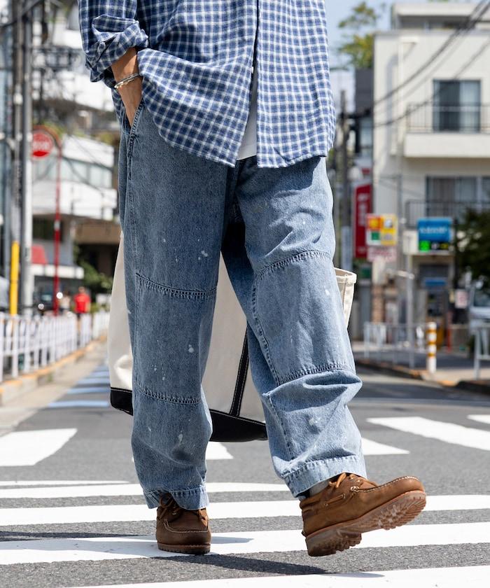 特別款牛仔獵裝雙膝工裝褲