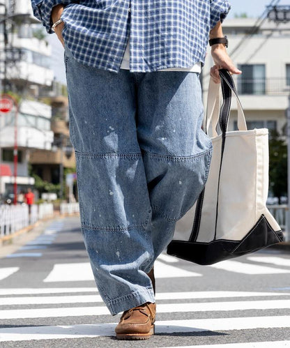 特別款牛仔獵裝雙膝工裝褲