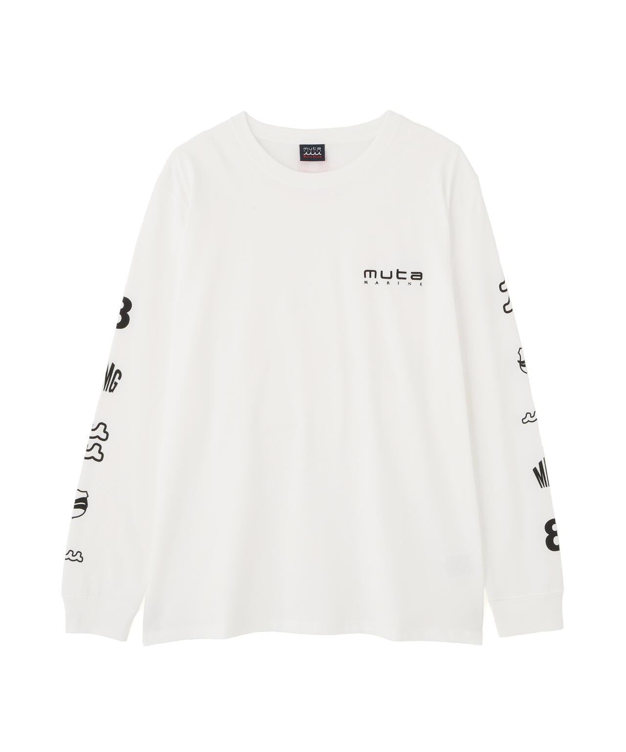 muta MARINE/袖子印花長袖T恤