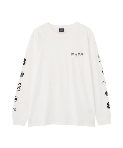 muta MARINE/袖子印花長袖T恤