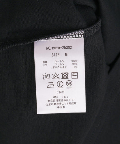 muta MARINE/袖子印花長袖T恤