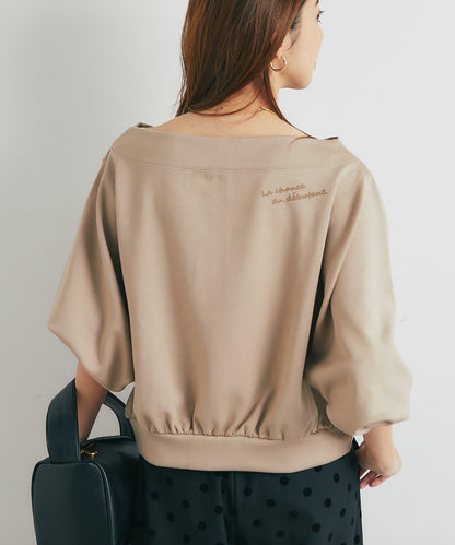 2WAY刺繡拉鍊套頭衫